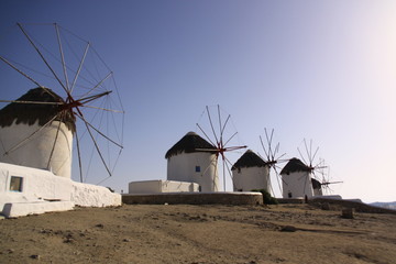 Fototapeta na wymiar Moulins Mykonos