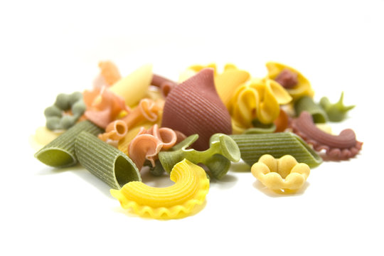 p&acirc;tes multicolores