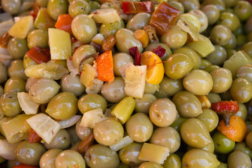 Green Olives background