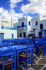 Naoussa auf Paros, eine Taverne am Hafen