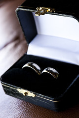 Wedding rings in luxurious box