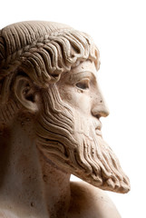 Fototapeta na wymiar Grecki bóg w profilu pionowym
