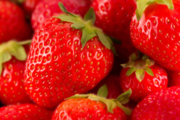 Fresh red juicy strawberries