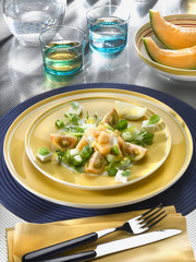 salade mixte au melon