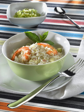 riz et crevettes &agrave; l'indienne