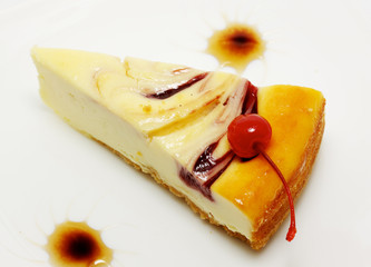 Gourmet slice of cheesecake