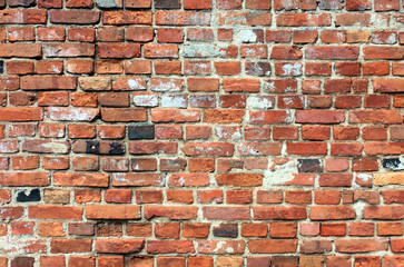 red brick wall