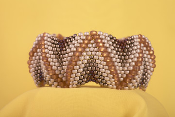 Bracelet from hand-worked beads