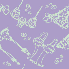 Seamless Lingerie fashion background Female underwear pattern