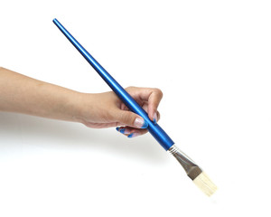 paint brush in the hand
