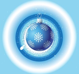 christmas background and blue ball