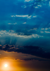 Fototapeta premium Sunset in clouds