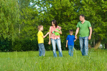 Fototapeta premium family on the nature