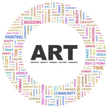 ART. Circular frame with association terms.