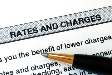 Check out the rates and charges from a bank statement