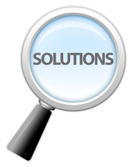 Magnifying Glass Icon "Solutions"
