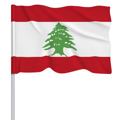 Flaggenserie-Vorderasien_Libanon