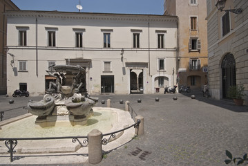 Fototapeta na wymiar Roma, piazza Mattei e la fontana delle Tartarughe