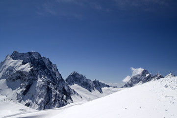 Fototapeta na wymiar Caucasus Mountains. Dombay