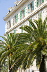 Fototapeta na wymiar Typowa architektura Ajaccio Francja Korsyka wyspa