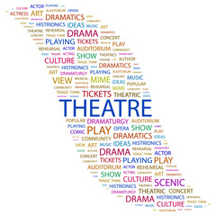 THEATRE. Illustration with different association terms.