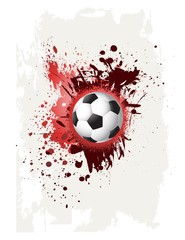 abstract grunge colorful soccer 3d football