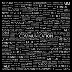 Fototapeta premium COMMUNICATION. Wordcloud vector illustration.