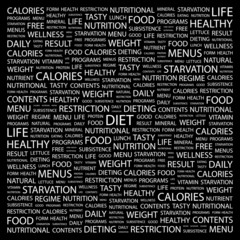 Fototapeta premium DIET. Wordcloud vector illustration.