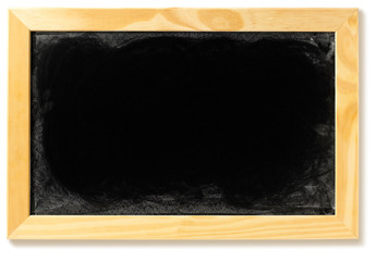 blank blackboard in a frame