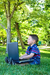 boy with laptop