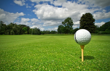 Ball view from golf course