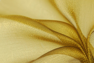 golden organza fabric texture