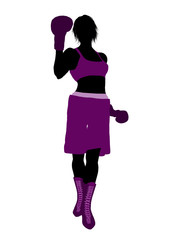 Female Boxer Illustration Silhouette