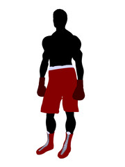 Male Boxer Illustration Silhouette