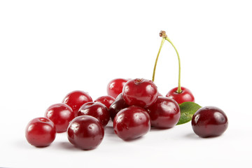 Soure cherries with leaf 5