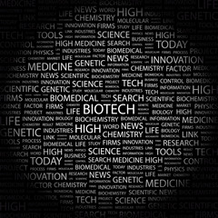 BIOTECH. Wordcloud illustration.