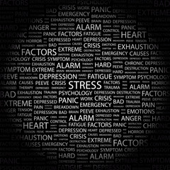 STRESS. Illustration with different association terms.