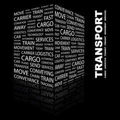 TRANSPORT. Illustration with different association terms.