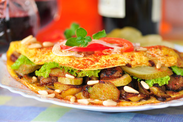 Bauernfrühstück mit Pinienkernen