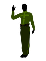 Male Sheriff Art Illustration Silhouette