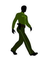 Male Sheriff Art Illustration Silhouette
