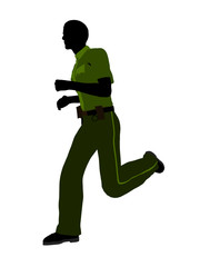 Male Sheriff Art Illustration Silhouette