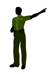 Male Sheriff Art Illustration Silhouette