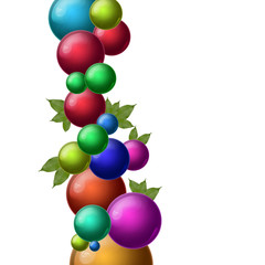 Colorful bubbles frame