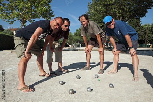 Meilleur Joueur De Pétanque De Tous Les Temps "Joueurs de Pétanque" photo libre de droits sur la banque d'images