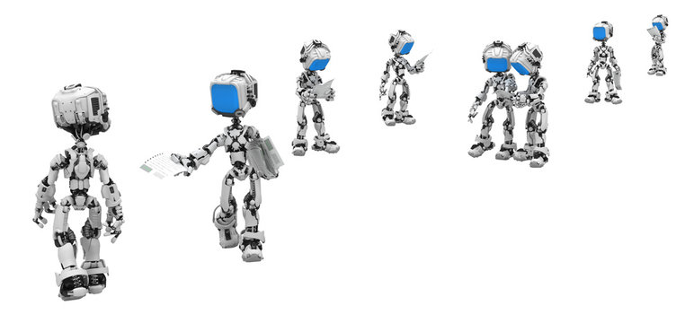 Blue Screen Robots, Handouts
