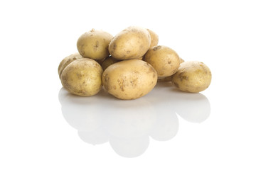 Potatoes on a white background