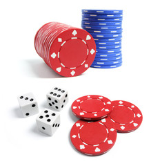 Poker Chips and Dice