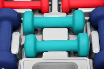 valise d'haltères de fitness en fonte recouvertes de mousse