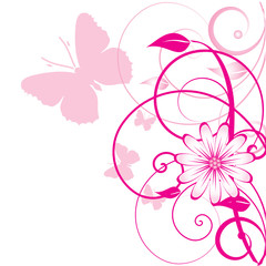 Abstract flowers background with place for your text